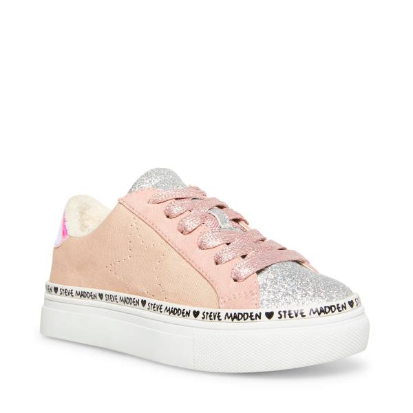 Steve Madden Jloyal Blush Kids' Sneakers Pink | SM-480RF