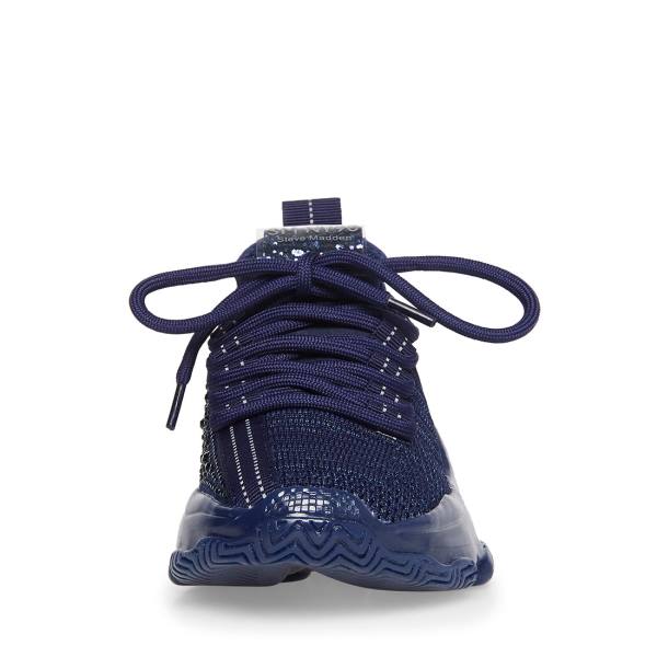 Steve Madden Jmaxima Kids' Sneakers Navy | SM-913HB