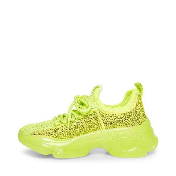 Steve Madden Jmaxima Neon Kids' Sneakers Yellow | SM-257EY