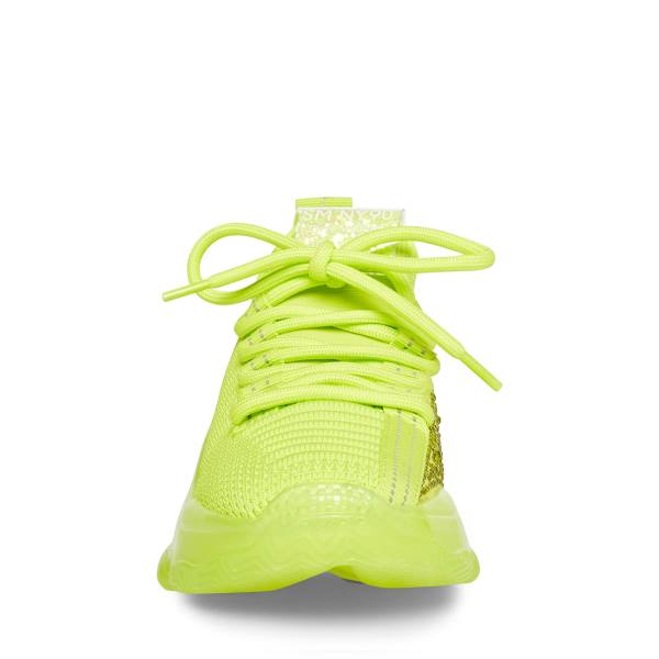 Steve Madden Jmaxima Neon Kids' Sneakers Yellow | SM-257EY