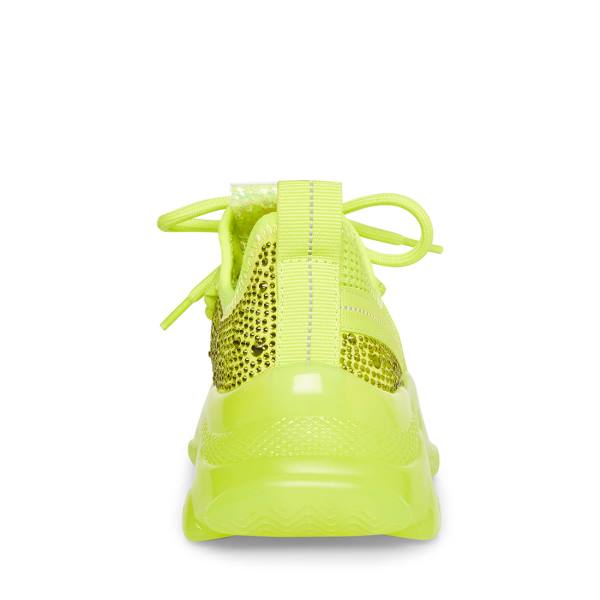 Steve Madden Jmaxima Neon Kids' Sneakers Yellow | SM-257EY