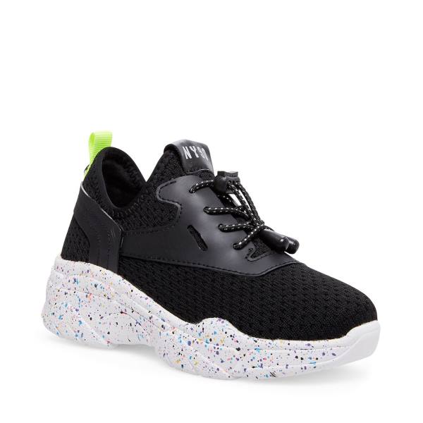 Steve Madden Jmyless Kids' Sneakers Black | SM-428AQ