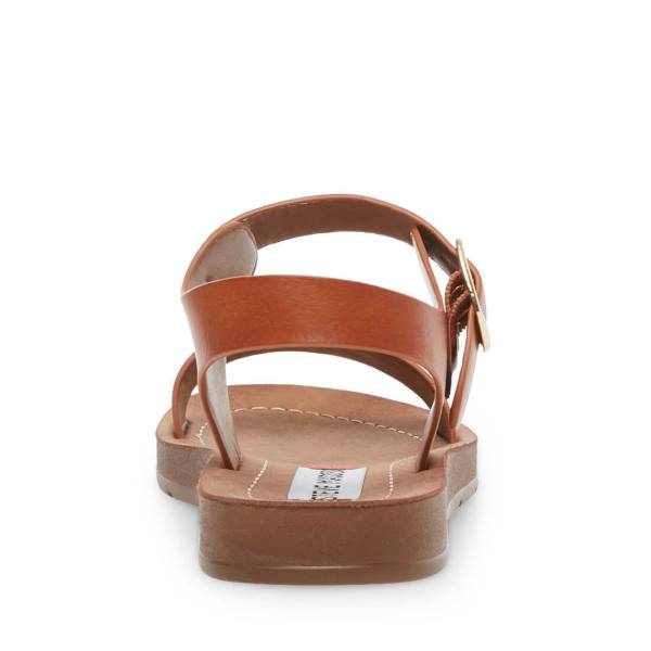 Steve Madden Jprobler Cognac Kids' Sandals Brown | SM-031XE