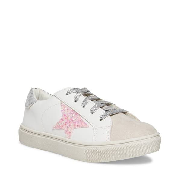 Steve Madden Jrezume Kids' Sneakers White Multicolor | SM-842JN