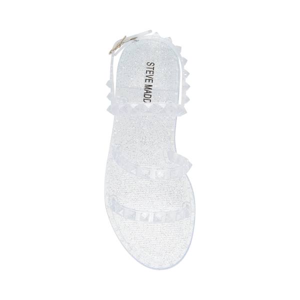 Steve Madden Jtravelj Kids' Sandals Silver | SM-456OT