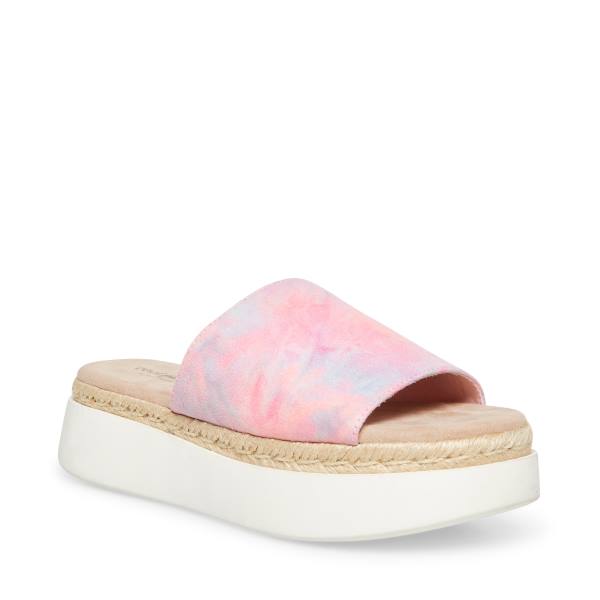 Steve Madden Juniper Women's Sandals Pink Multicolor | SM-781ZR