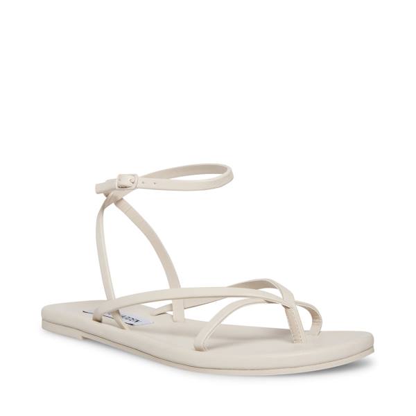 Steve Madden Juno Bone Women's Sandals Beige | SM-486QS