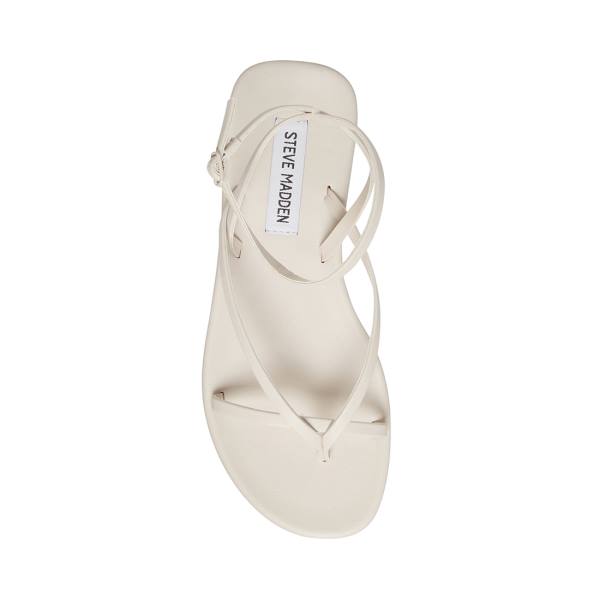 Steve Madden Juno Bone Women's Sandals Beige | SM-486QS