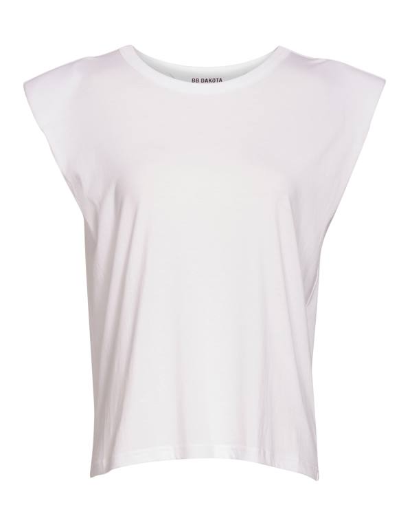 Steve Madden Just Add Boardroom Tank Women's Tops White | SM-263BN