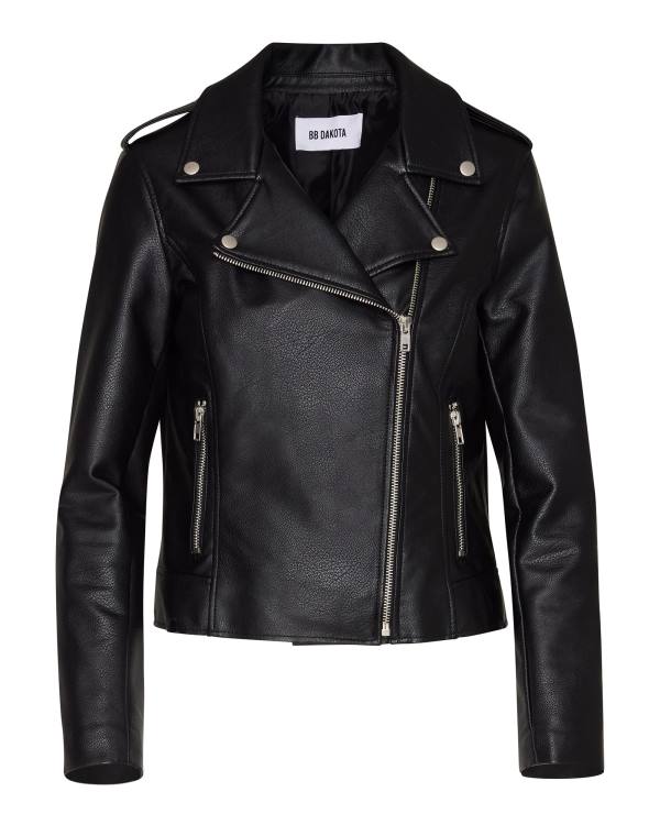 Steve Madden Just Ride Vegan Leather Women's Jackets Black | SM-671SN