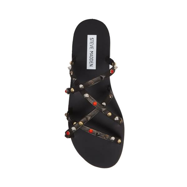 Steve Madden Kelsey Women's Sandals Black Multicolor | SM-820PJ