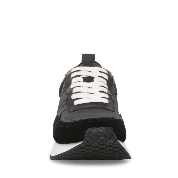 Steve Madden Kendrick Bone Men's Sneakers Black / Beige | SM-280BS