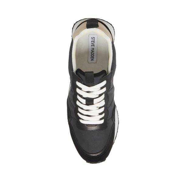 Steve Madden Kendrick Bone Men's Sneakers Black / Beige | SM-280BS