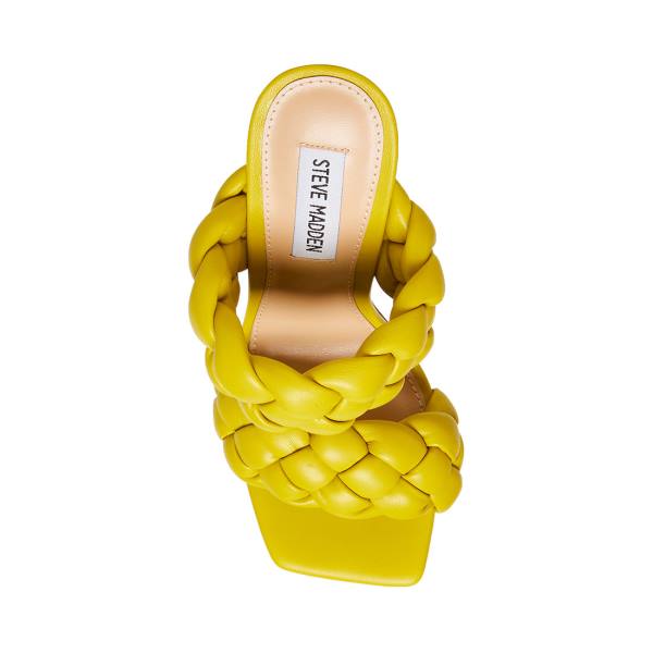 Steve Madden Kenley Women's Heels Yellow | SM-268KX