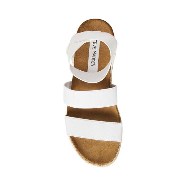 Steve Madden Kimmie Women's Sandals White | SM-950AJ