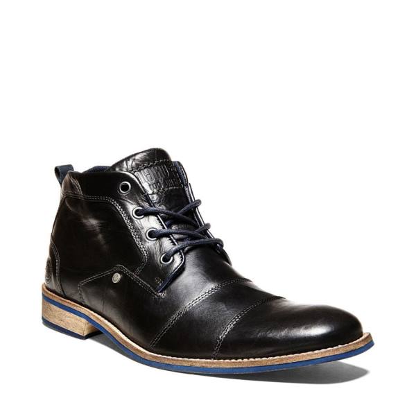 Steve Madden Kramerr Leather Men's Boots Black | SM-184ID