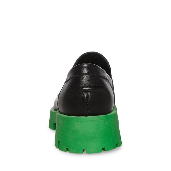 Steve Madden Lawrence Women's Loafers Black Green | SM-234XV