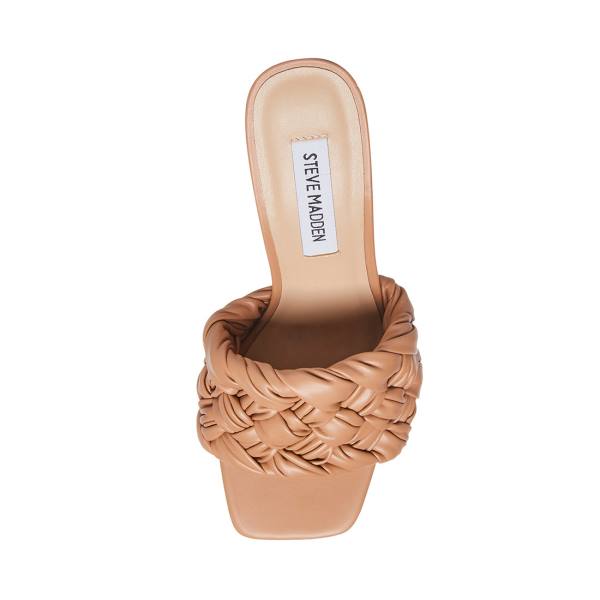 Steve Madden Leilani Tan Women's Heels Beige | SM-214RS