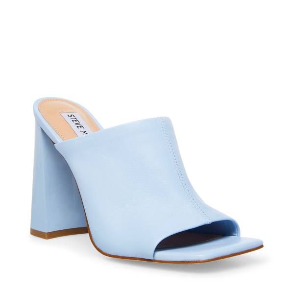 Steve Madden Lexia Leather Women's Heels Blue | SM-317QH