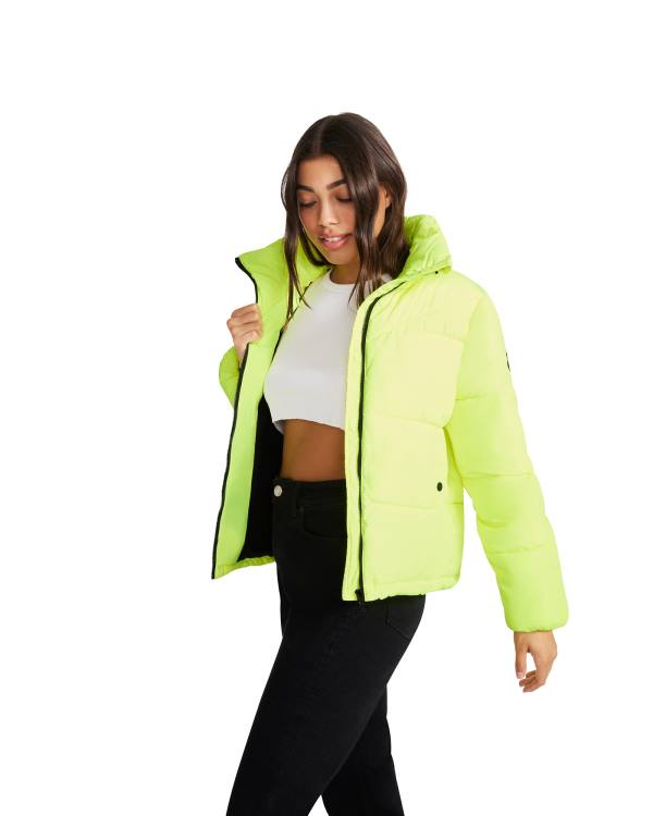 Steve Madden Lime Puffer Women's Jackets Light Green | SM-096FW