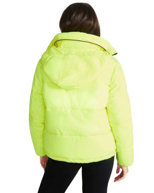 Steve Madden Lime Puffer Women's Jackets Light Green | SM-096FW