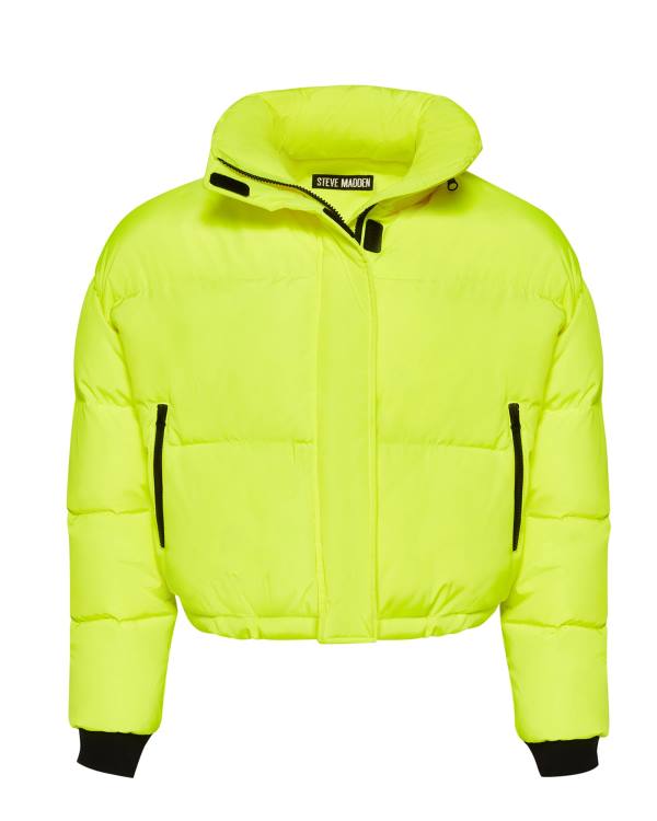 Steve Madden Lime Puffer Women's Jackets Light Green | SM-096FW