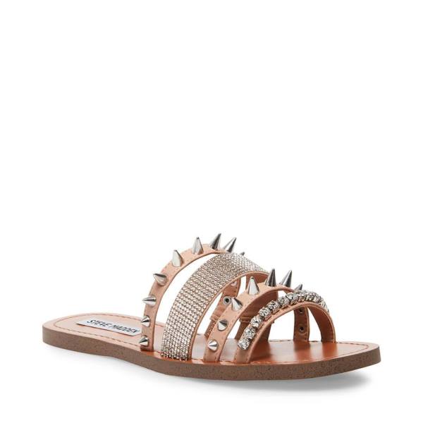 Steve Madden Lindy Natural Women's Sandals Beige Multicolor | SM-180PY