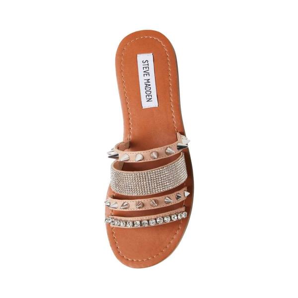 Steve Madden Lindy Natural Women's Sandals Beige Multicolor | SM-180PY