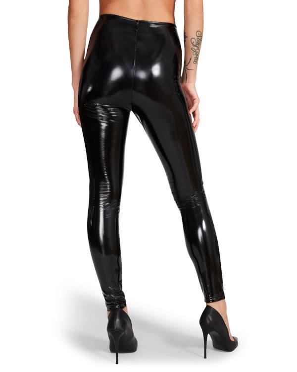 Steve Madden Liquid Vinyl Women's Leggings Black | SM-218YT