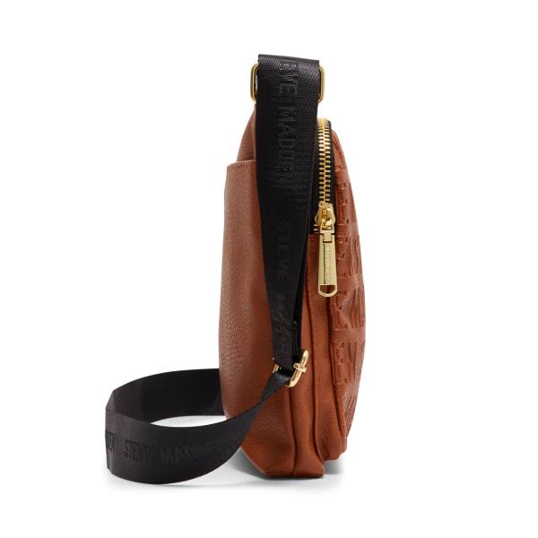 Steve Madden Logo Crossbody Cognac Women's Shoulder Bags Brown | SM-801AM