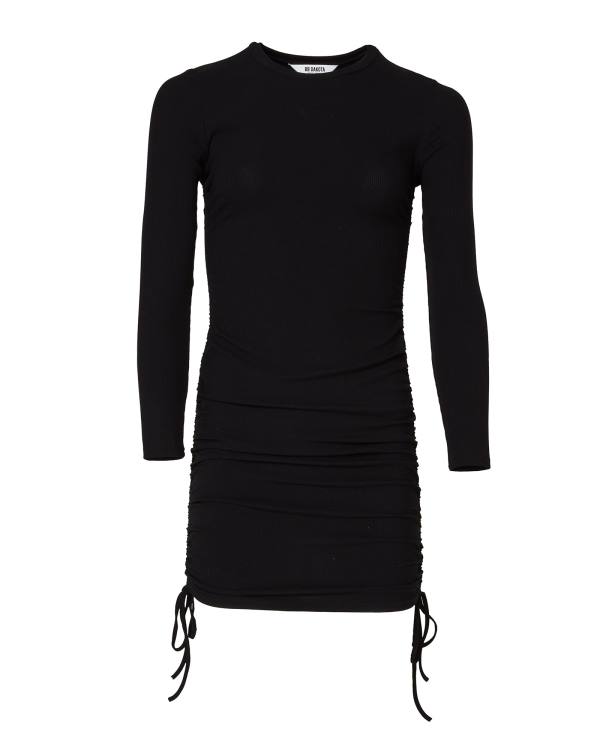 Steve Madden Long Sleeve Mini Women's Dress Black | SM-729FC