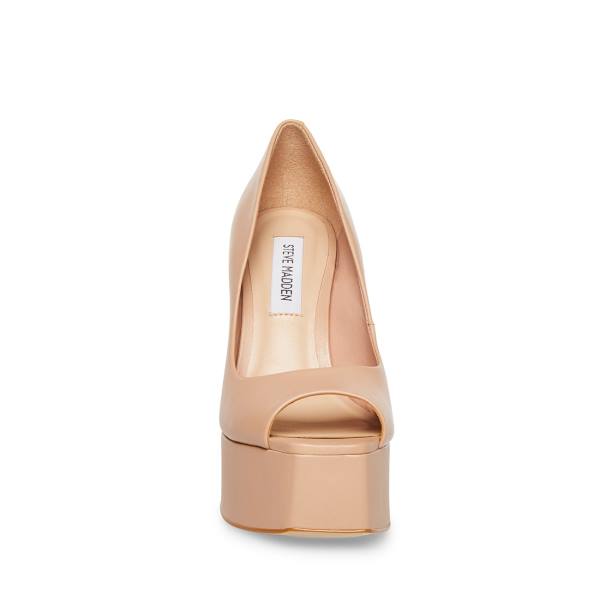 Steve Madden Lust Blush Leather Women's Heels Pink | SM-602YB