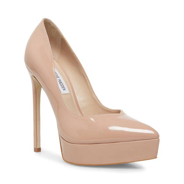 Steve Madden Luxury Blush Patent Women's Heels Dark Pink | SM-891XU