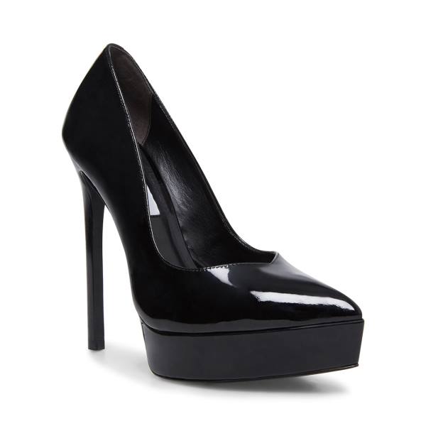 Steve Madden Luxury Patent Women's Heels Black | SM-625GO