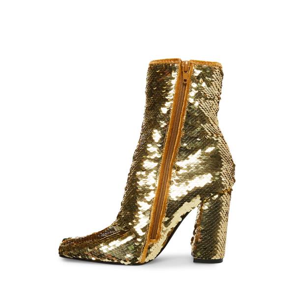 Steve Madden Lynden-s Women's Booties Gold | SM-567ZR