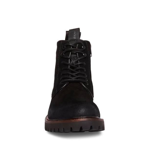 Steve Madden Mackee Suede Men's Boots Black | SM-763TV