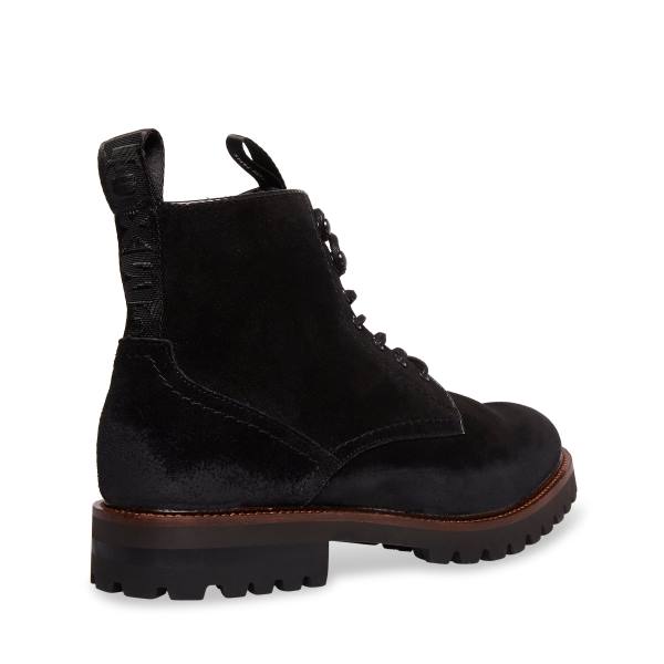 Steve Madden Mackee Suede Men's Boots Black | SM-763TV