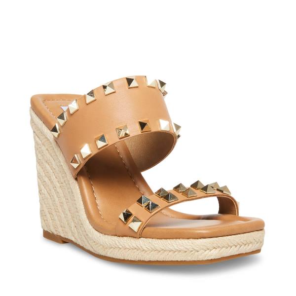 Steve Madden Mackie-s Tan Women's Sandals Brown Multicolor | SM-918DW