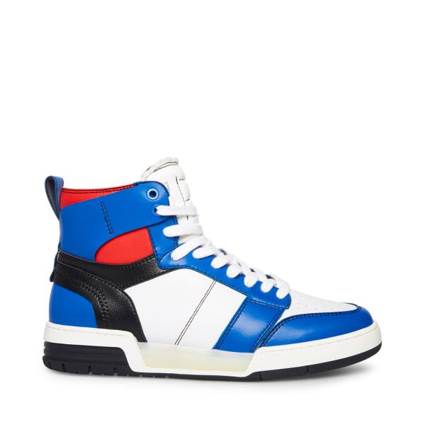 Steve Madden Mallow-white-blue Men\'s Sneakers Red White Blue | SM-149ZL