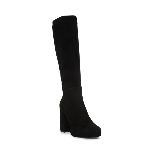 Steve Madden Marcello Suede Women's Boots Black | SM-091QF