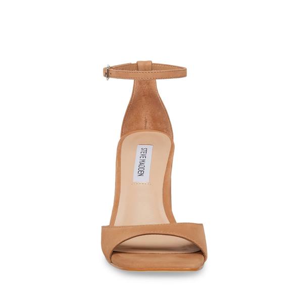 Steve Madden Margot Camel Nubuck Women's Heels Brown | SM-653RO