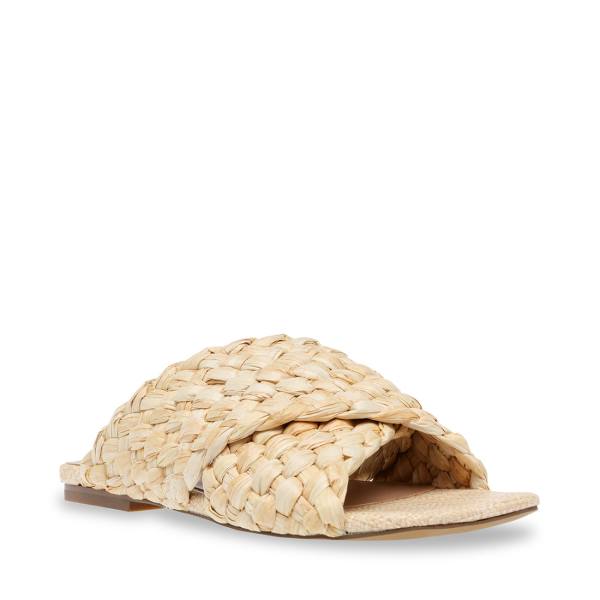 Steve Madden Marina Natural Raffia Women's Sandals Beige | SM-572GX