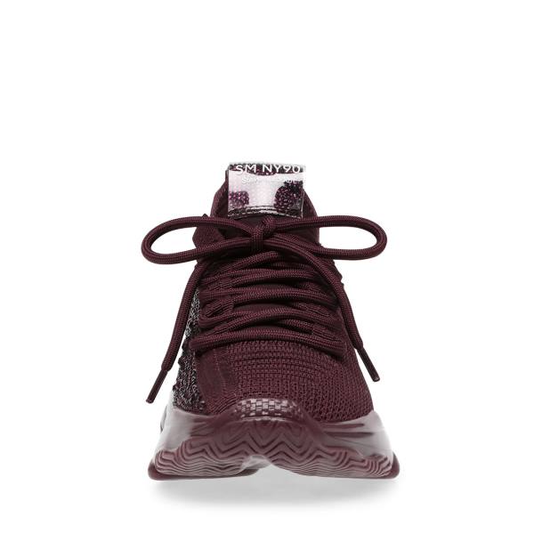 Steve Madden Maxima Burgundy Women's Sneakers Burgundy Multicolor | SM-605DX