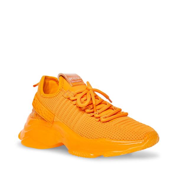 Steve Madden Maxima Women's Sneakers Orange | SM-490WD