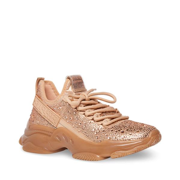 Steve Madden Maxima-r Women's Sneakers Rose Gold | SM-673LV