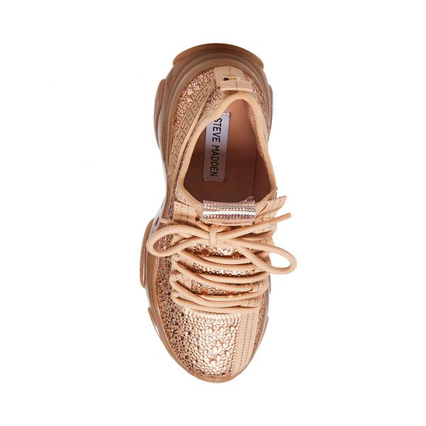 Steve Madden Maxima-r Women's Sneakers Rose Gold | SM-673LV