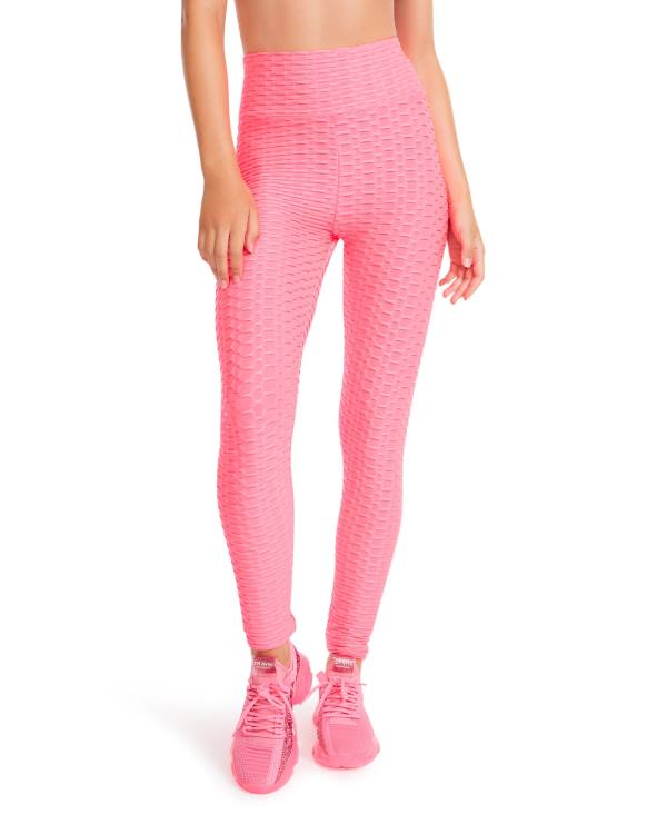 Steve Madden Maximize Scrunched Women's Leggings Pink | SM-927LZ