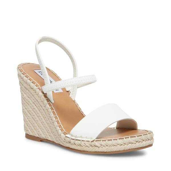 Steve Madden Mckenzie Women's Sandals White | SM-076ML