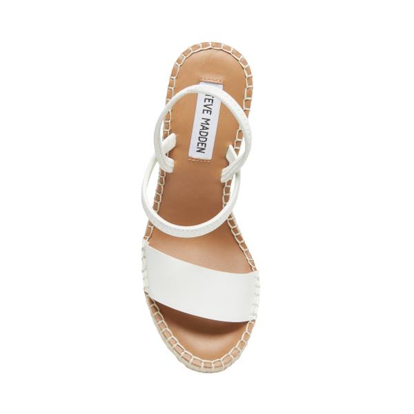 Steve Madden Mckenzie Women's Sandals White | SM-076ML