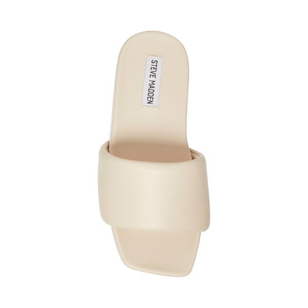 Steve Madden Mosy Bone Women's Sandals Beige | SM-674TL